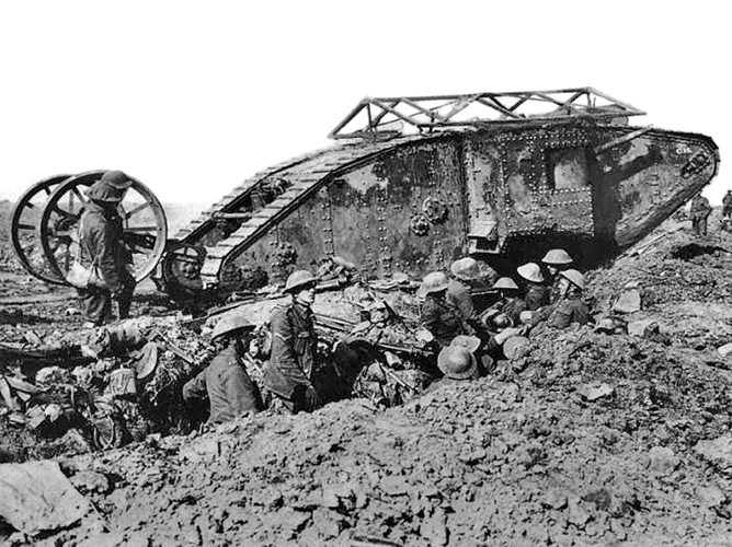 British Mark I male tank Somme 25 September 1916 large